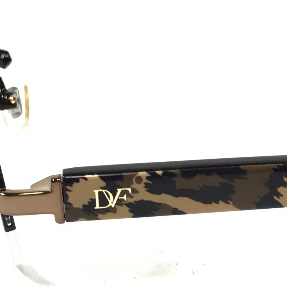 Diane von Furstenberg Eyeglasses Frames DVF8036 201 Brown Cat Eye 51-18-135